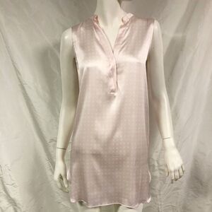 AMINA RUBINACCI Silk Pink Charmeuse Sleeveless Top